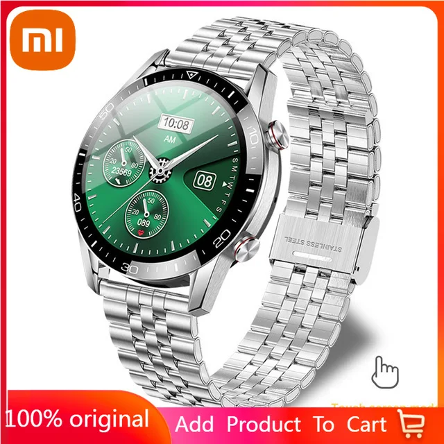 

Xiaomi Bluetooth Call Smart Watch For Men IP68 Waterproof Sport ECG Fitness Tracker Stainless Steel Smartwatch For Huawei phone