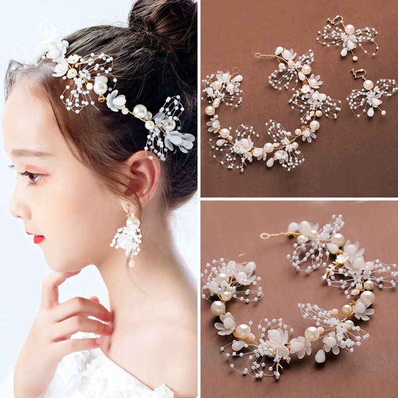 Children's Corolla Headwear Girls' Head Blossom Crown Jewelry Korean Edition Sen Flower Show Hair Band enlarge