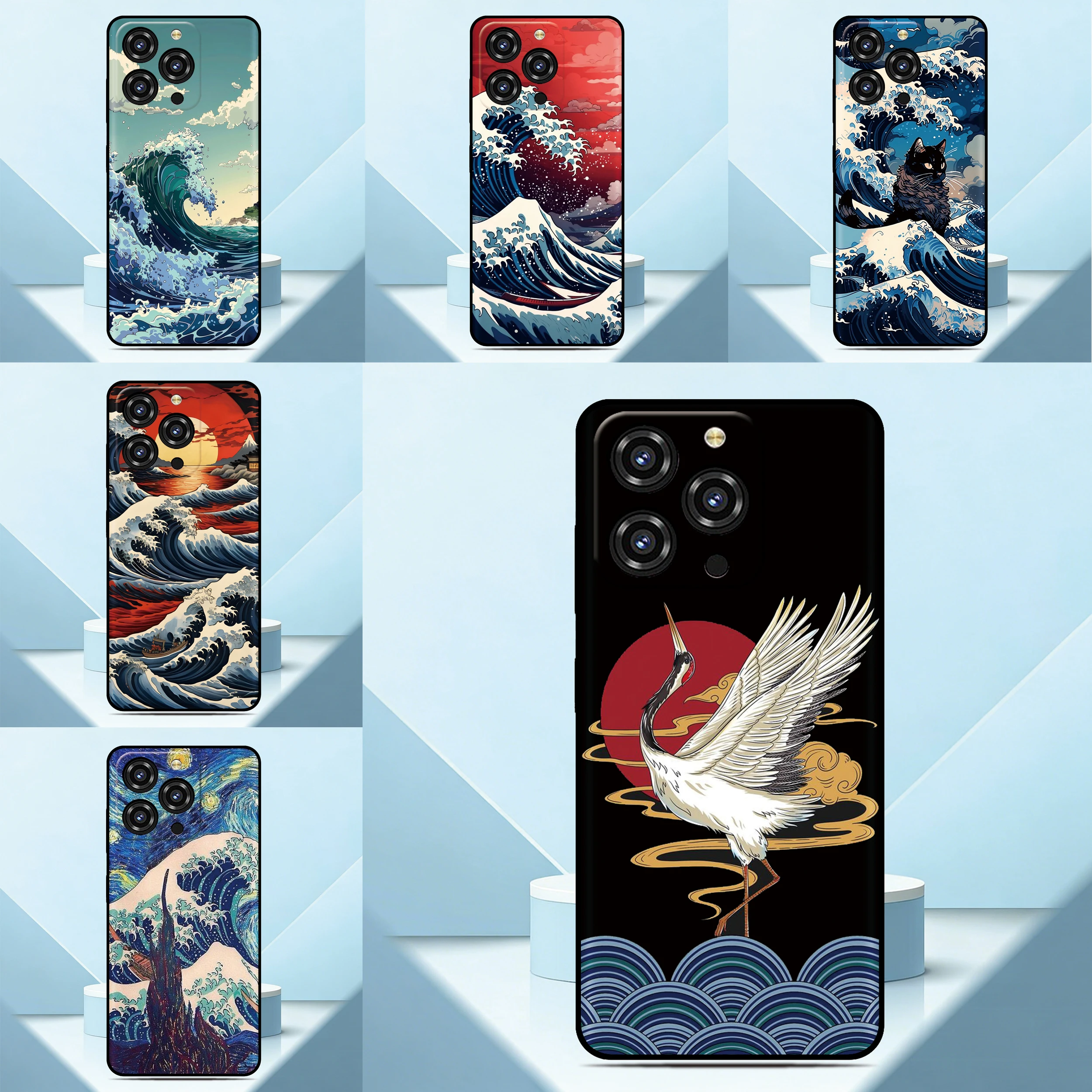 Фото Чехол для телефона Wave off Kanagawa для Sony Xperia 1 VIII 10 VII 5 VI V IV III II XZ5 XZ4 XZ3 XZ2 XA2 L3 6 7 8, задняя крышка с индивидуальной фотографией №1