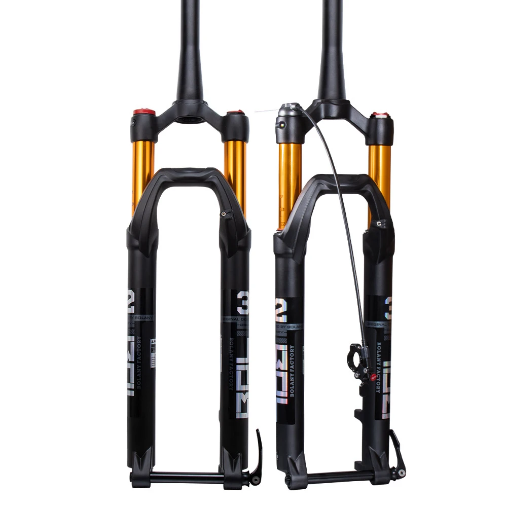 

Barrel Shaft 27.5/29 Inch Bolany Mountain Bike Front Fork Magnesium Alloy Barrel Shaft Air Fork Can Lock Damping Front Fork