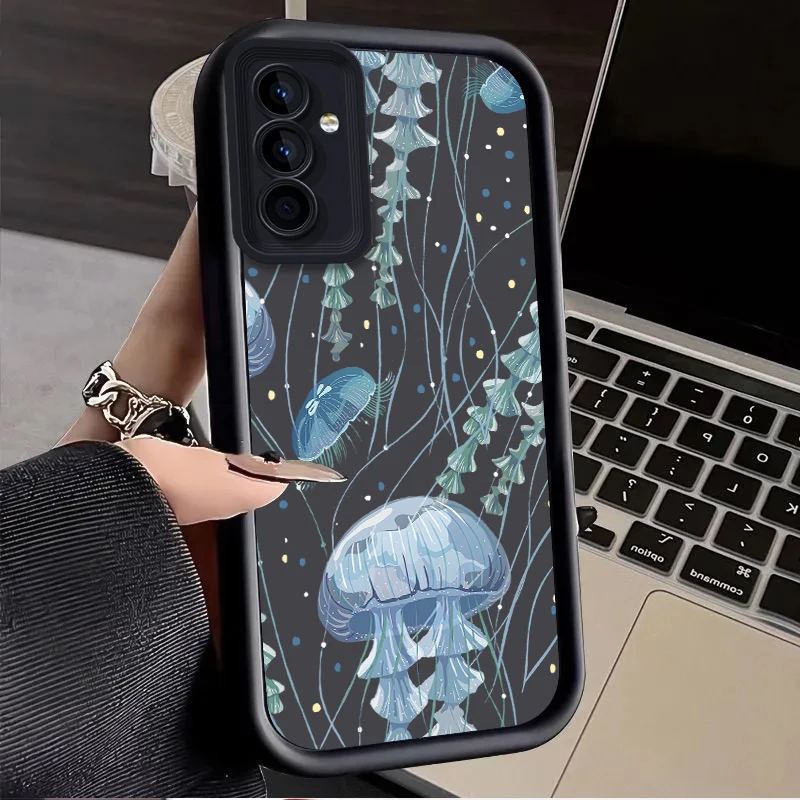 Фото Чехол с изображением морских существ и медуз для Samsung Galaxy A53 A50 A50S A36 5G A35 A34 A33 A32 A30 A26 A24 A23 A22 A20 A16 A15 A14 4G №5