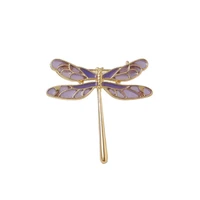 lilac dragonfly brooch female personality exquisite niche gender pin brooch badge clothes decoration