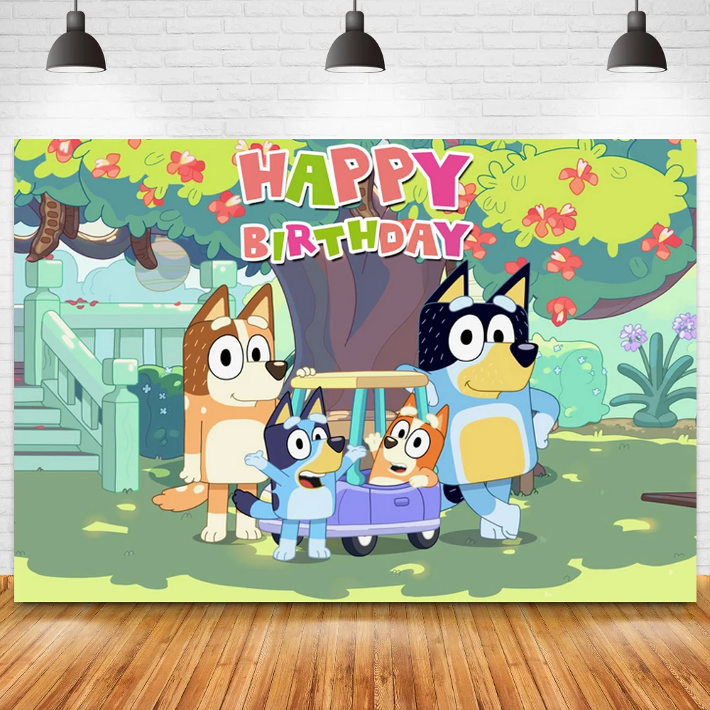 

Мультяшные собаки семья под яблоком День рождения Дети Вечеринка фон новорожденный малыш Первое причастие фон декор стола