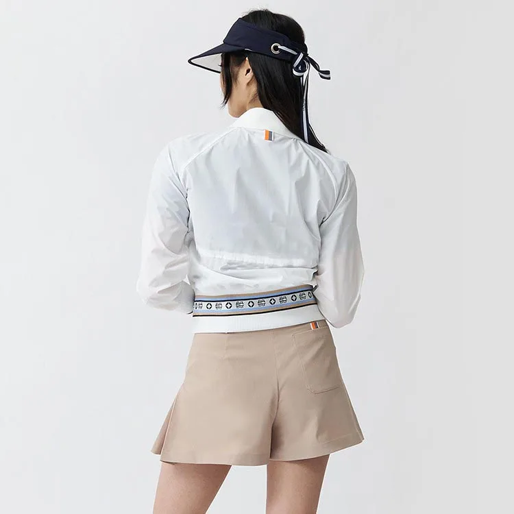 South Korean Original SOUTHCAPE Golf Apparel Women's 23 Spring/Summer/Autumn Golf Women's Round Neck Jacket Book Coat