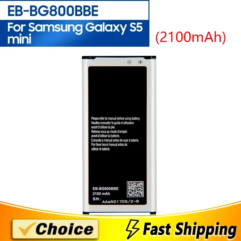 EB-BG800CBE EB-BG800BBE новая запасная батарея для телефона Samsung GALAXY S5 mini G800F G870A G870W S5mini 2100