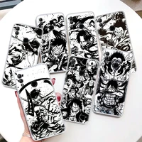 one piece black white anime coque phone case for huawei honor 8a 8s 8x 9x 10 lite 9 20 pro y5 y6 y7 y9s p smart z 2019 2021 soft