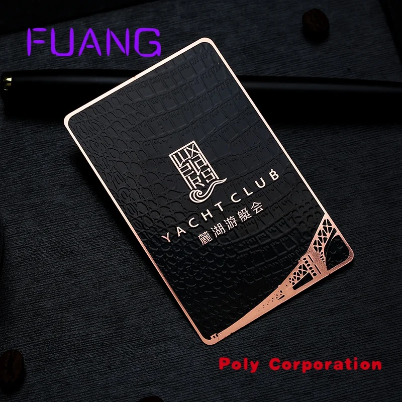 BOYA Custom Stainless Steel Metal Card UV Digital Printing Businesscards NFC Business Card Metal Business Cards With Logo