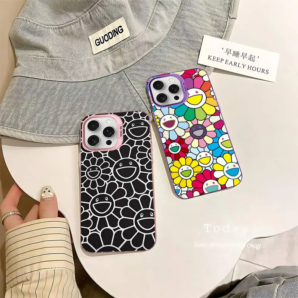 Японский рабочий чехол для телефона Artisti M-murakami T-takash Art для iPhone 17, 16, 15, 14, 11, 12, 13 Pro Max Plus Pro, цветной серебряный чехол (art.: 3920d2bf12eba) - 3920d2bf12eba