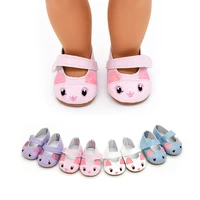 cute rabbit leather shoes fit 18 inch american doll doll accessories toys for children
