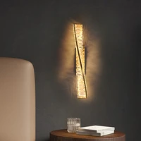 modern crystal bedside lamp spiral design home interior lamps living room decorative wall light for apartment interior led sconc