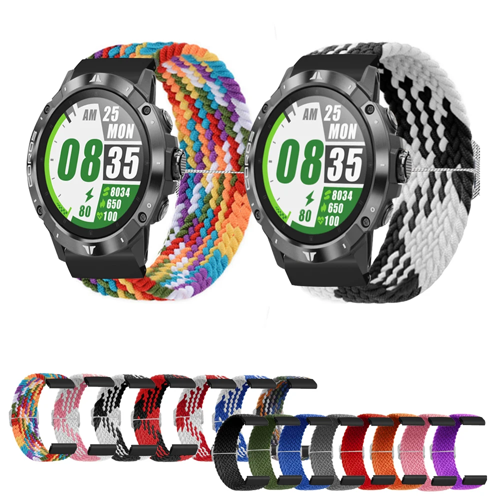 

22/26mm Nylon Strap For Garmin Fenix7/7x/6x/5x Stretch Braided Bracelet Wristband Accessori Smart Watch Sport Replace WatchBand