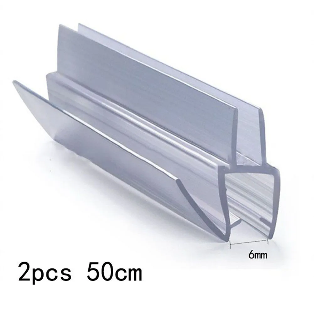 

2pcs Shower Seal 50cm Replacement Seal Shower Door Seal 6/8/10/12mm Water Deflector Glass Door Under The Water Retaining Strip