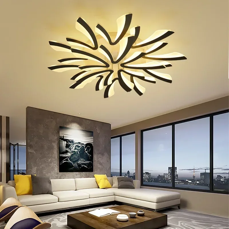 

Led Ceiling Chandelier for Living Room Bedroom Modern Pendant Lights with APP Remote Control Acrylic Indoor Home Lighting
