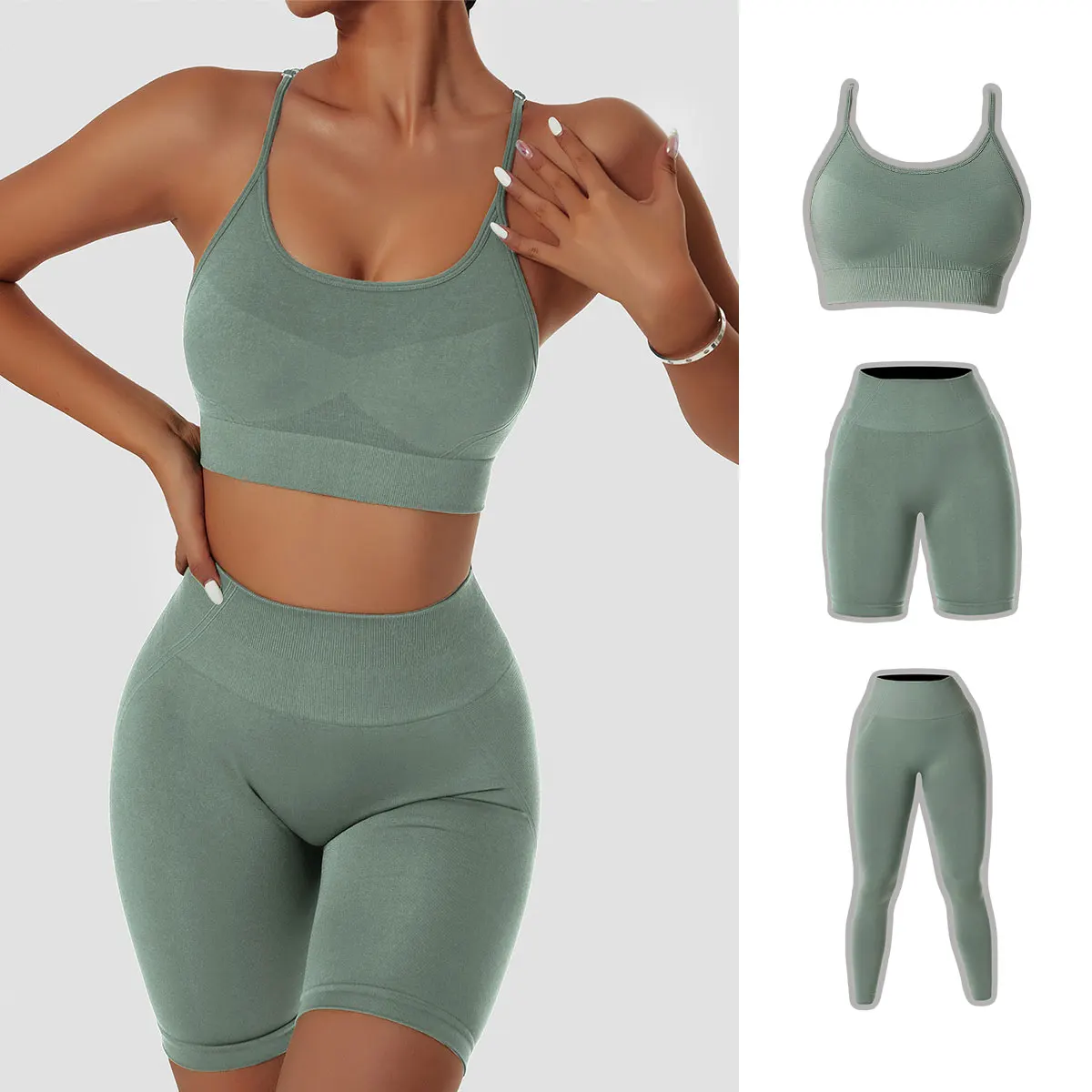 

Спортивный комплект, женская спортивная одежда, комплект для йоги, одежда для тренажерного зала, Женский костюм для фитнеса, спортивная оде...