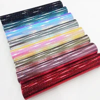 xht little diamonds printed holographic mirror pu faux leather fabric sheet for making shoebagdiy accessories30135cm