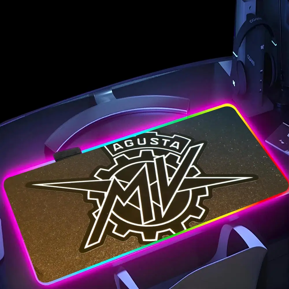 Коврик для мыши S-Supercar M-мотоциклы M-Mv A-Agustaes коврик RGB игровой светящийся 70x40 см