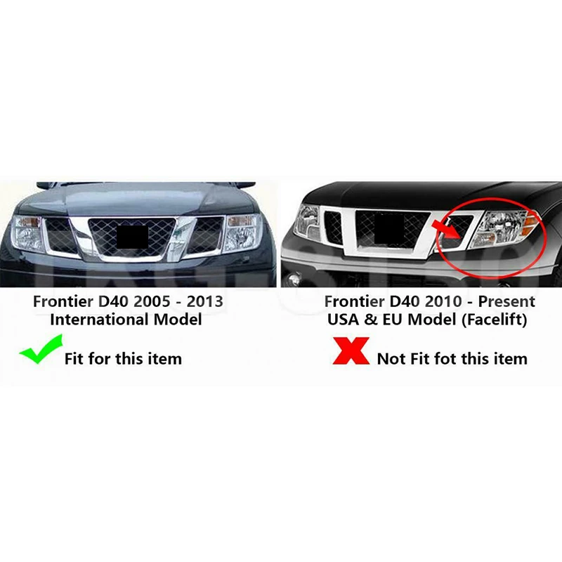 Автомобильная фара головного света запчасти для капота фары Nissan Frontier Navara D40 2006-2013