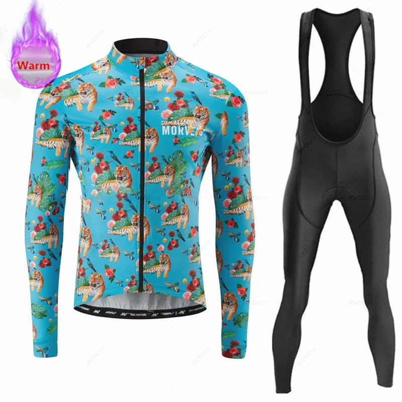 Мужской комплект трикотажных изделий из флиса для езды на велосипеде |