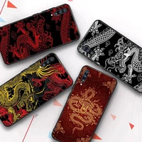 fashion dragon animal pattern phone case for redmi 8 9 9a for samsung j5 j6 note9 for huawei nova3e mate20lite cover