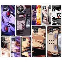 hot anime naruto face for oppo gt master find x5 x3 realme 9 8 6 c3 c21y pro lite a53s a5 a9 2020 black phone case cover coque
