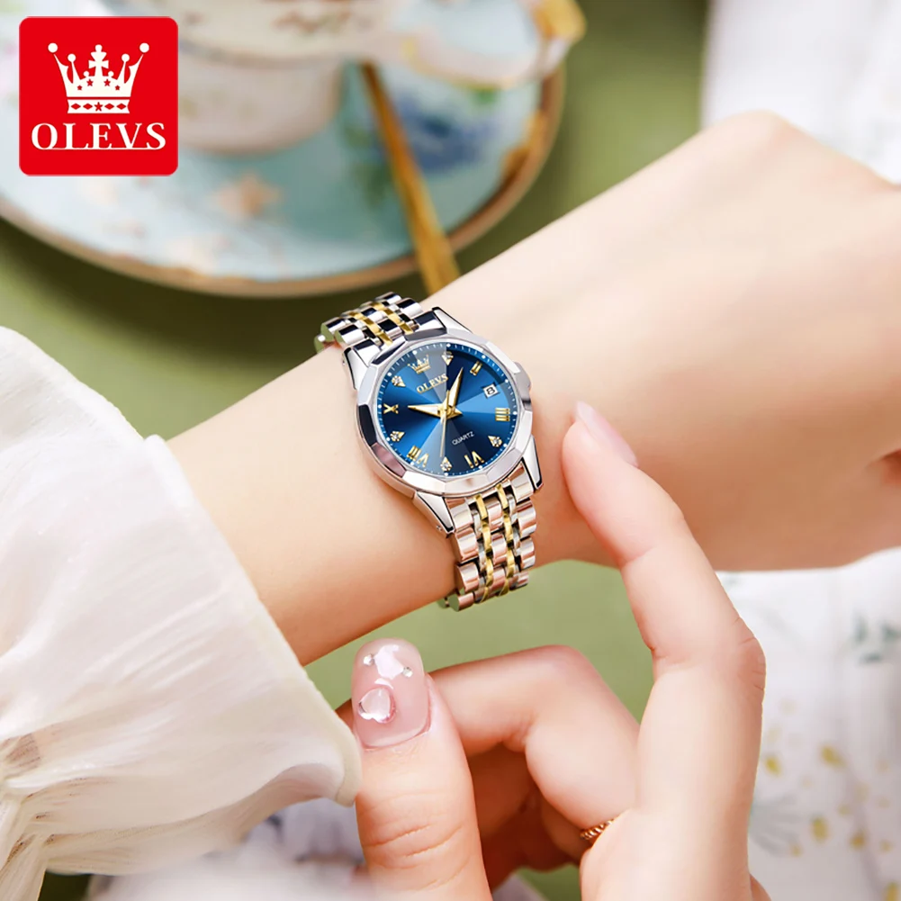 TAXAU Watch For Women Stainless Steel Strap Waterproof Luxury Diamond Dial Calendar Women Elegant Quartz Wristwatch Montre Femme enlarge