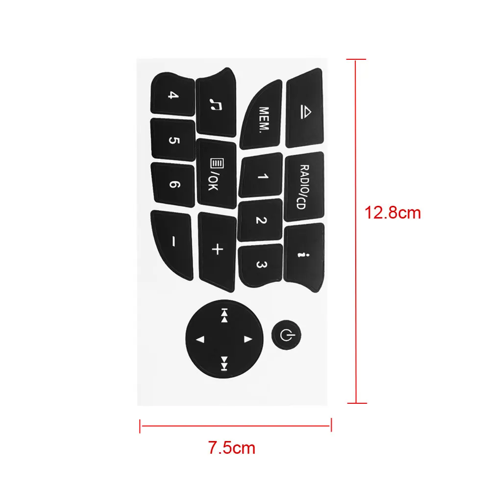 Car Tuning Button Repair Stickers CD Radio Audio Decals for Twingo Renault Clio and Megane 2009-2011 | Автомобили и мотоциклы