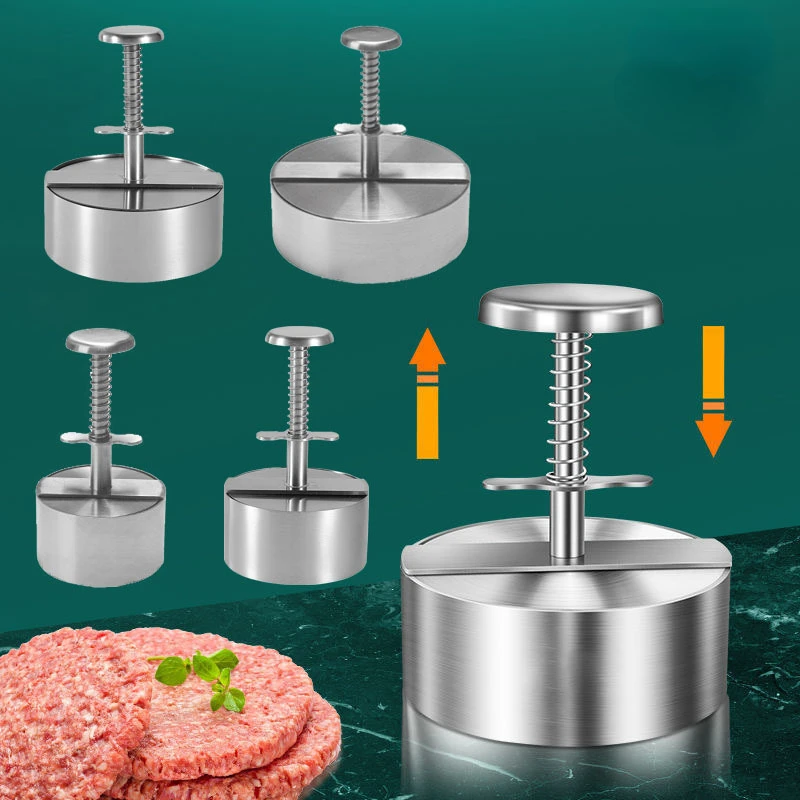 

Hamburger Press Patty Maker 304 Stainless Steel Manual Press Mold for Grill Griddle Meat Tool Artifact Manual Cake Press