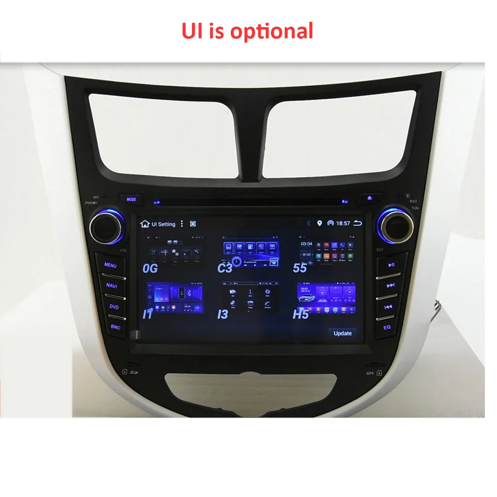 Автомагнитола Bonroad 2 Din Android без DVD для Hyundai Solaris Verna Accent 2009-2016 GPS-навигация Авторадио 4