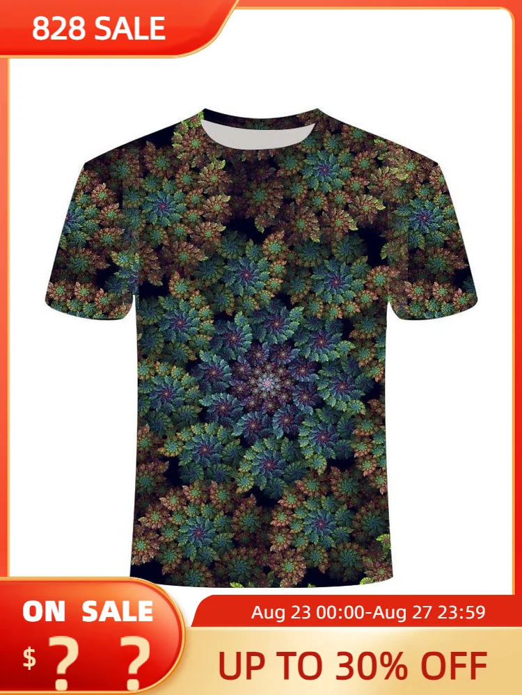 

Футболка мужская с абстрактным 3D-принтом, модная тенниска с коротким рукавом, красивая трендовая майка, темпераментная рубашка, лето