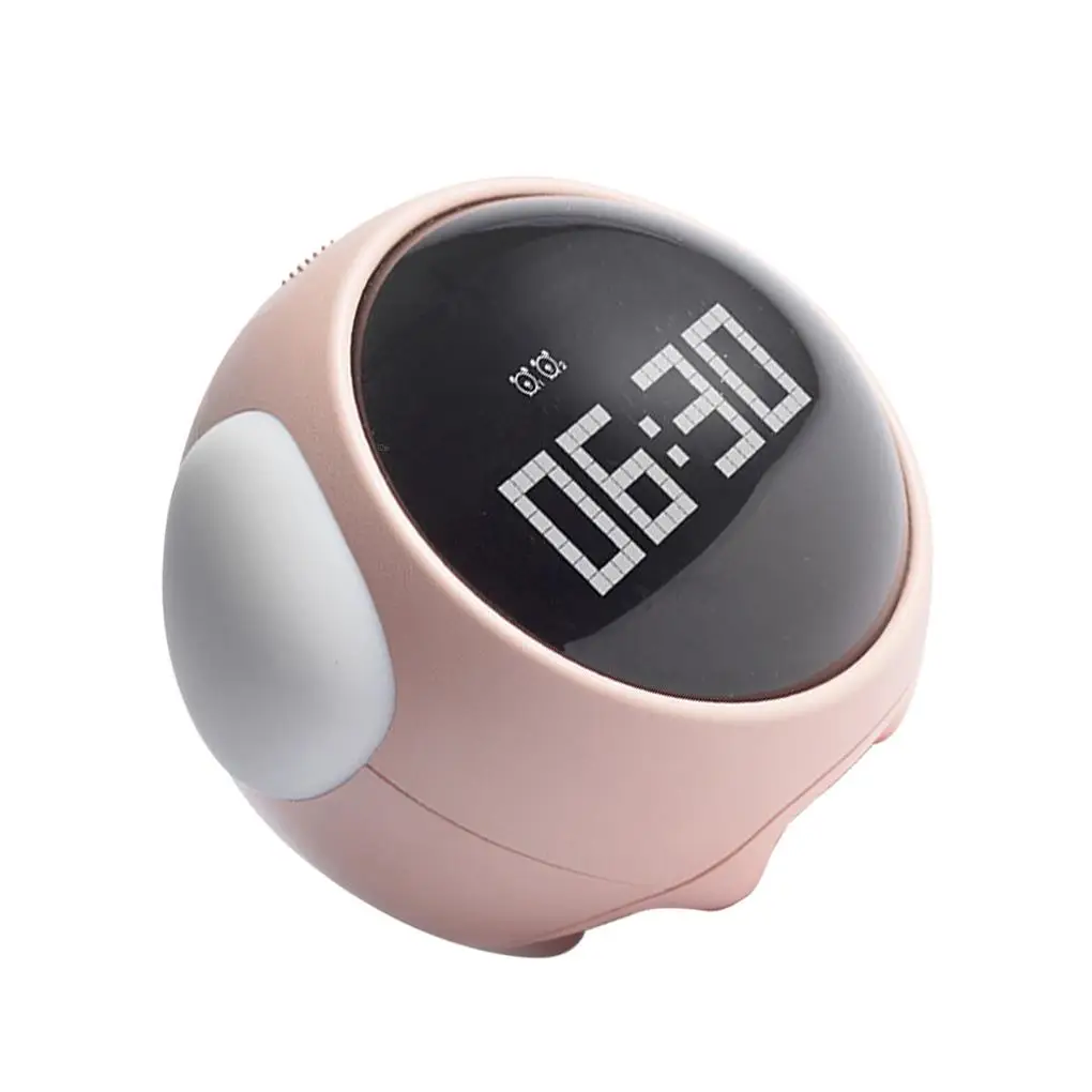

Expression Alarm Clock LED Snooze Digital Bedside Clock Cartoon Voice Control Night Light Child Alarm Clock