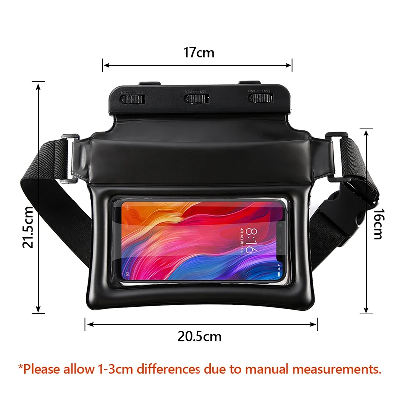 Swimming Waist Bag Waterproof Phone Pouch Fanny Pack Floating Dry Bag Beach Underwater Ski Drift Diving for iPhone 14/13 Pro Max