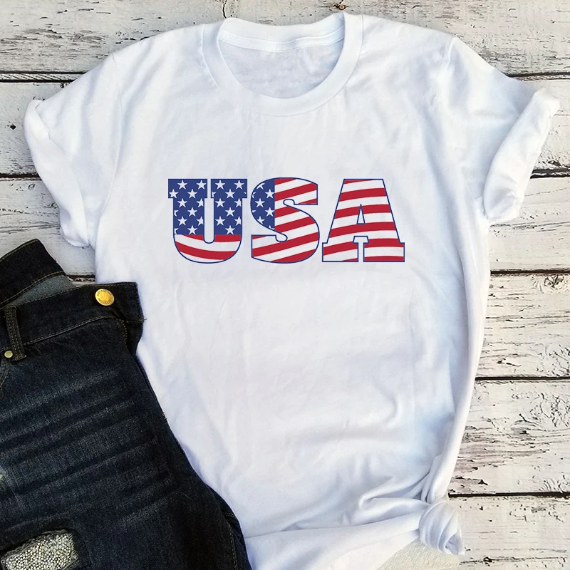 

USA T Shirt 4th of July Shirt Independence Day Tops Aesthetic Clothes Fourth of July T Shirts American Summer Tee