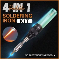 1300 celsius butane 4 in 1 portable soldering iron kit welding pen burner blow torch gas soldering iron cordless butane tip tool