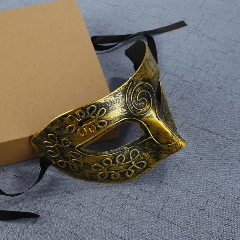 Ретро Раскрашенная полумаска для маскарада Венецианская маска аксессуары
