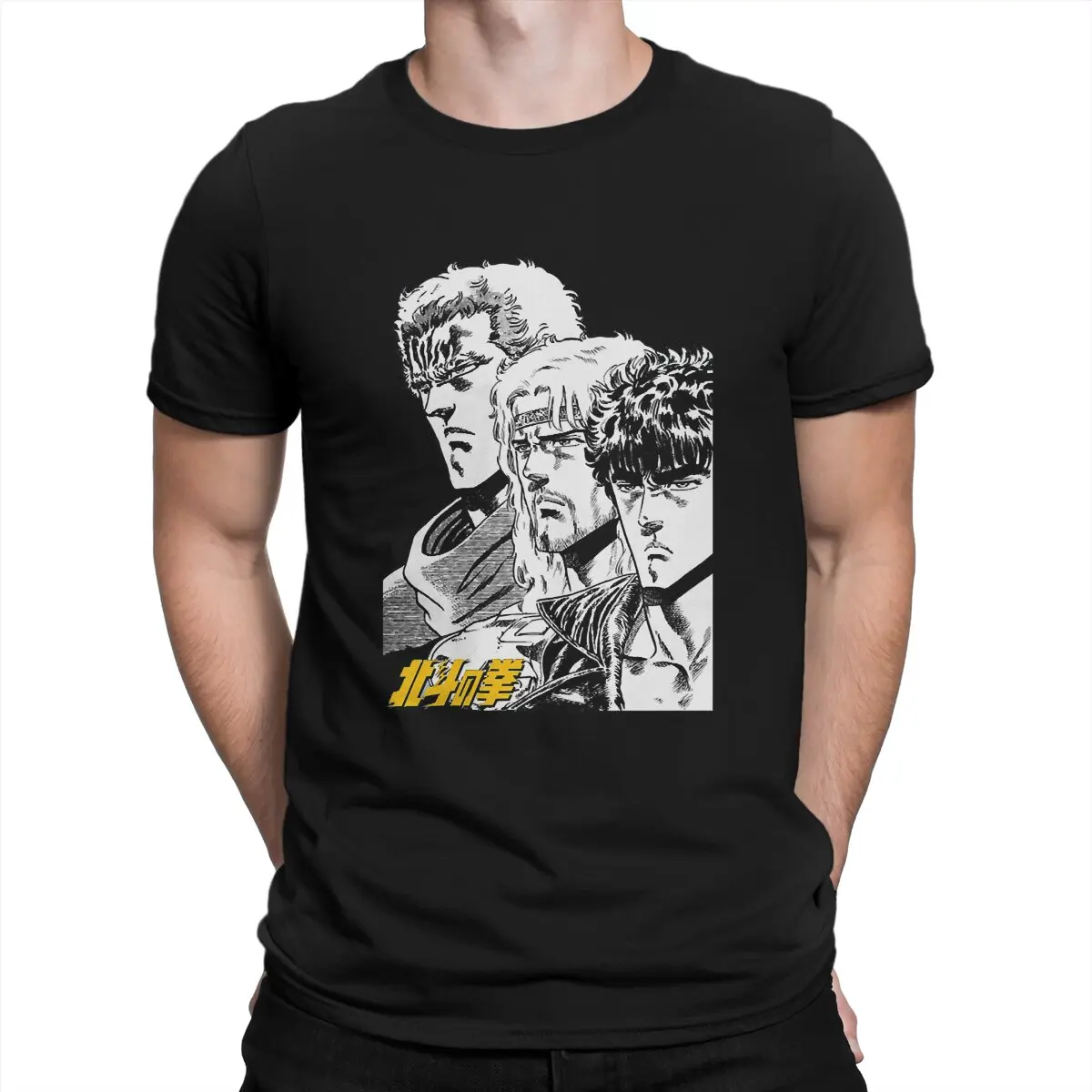 

Hokuto Brothers Men TShirt Fist of the North Star Japanese Manga Crewneck Short Sleeve Fabric T Shirt Funny Top Quality Gift