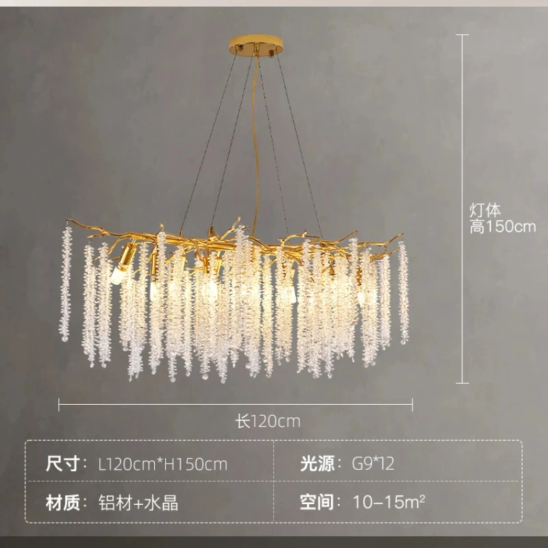 CX138BL Artpad Современная хрустальная люстра Капля дождя Подвесной подвесной