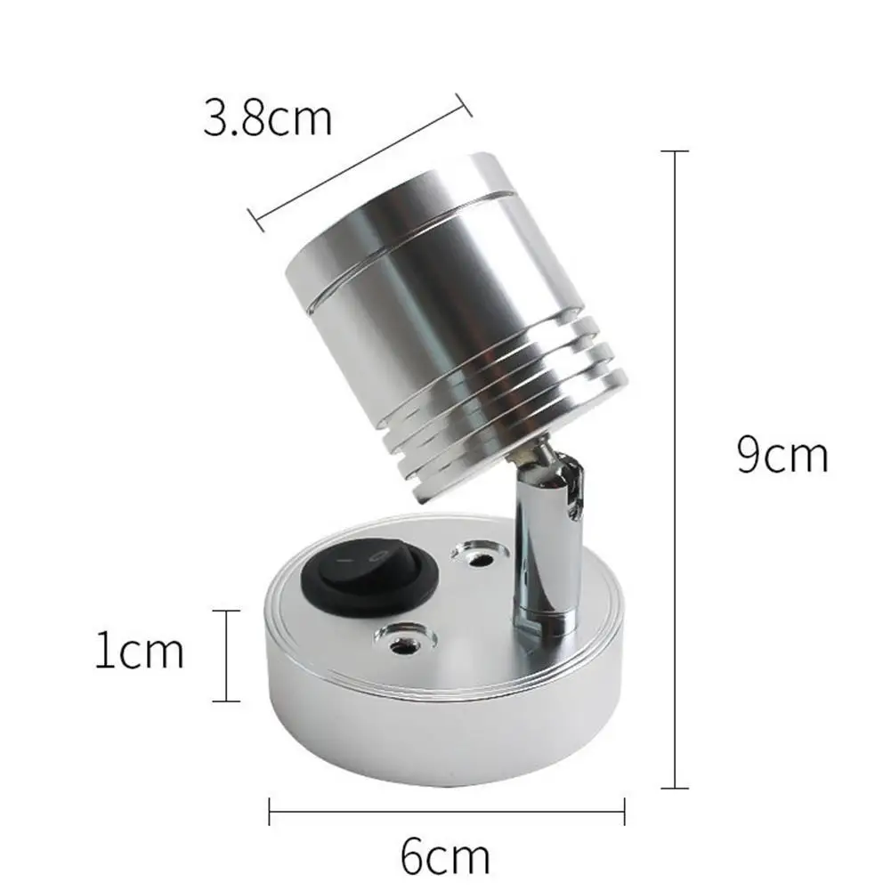 DC12V 3W 6000K Cold White LED Spot Reading Light RV Camp Boat Lamp Interior Lighting Bedside Caravan Trailer Home Wall - купить по