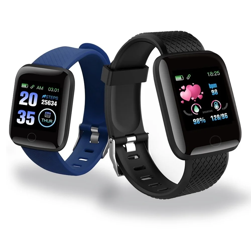 

HD Screen 116plus Smart Watch Heart Rate Monitor Blood Pressure Fitness Tracker
