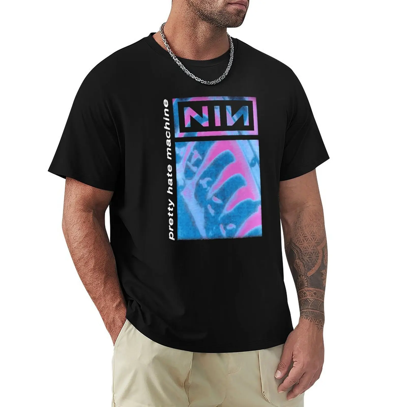 Фото Винтажный логотип Pretty Hate Machine NIN | |   Футболка 004: дышащая, легкая, летняя модель. №1