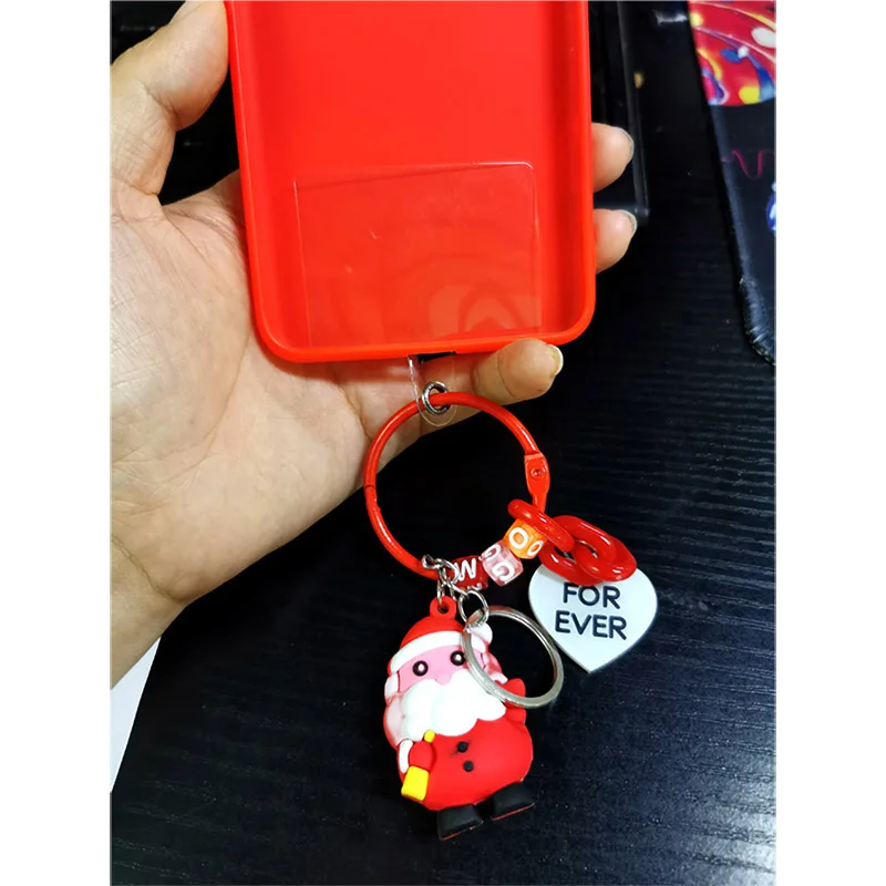 Рождественская елка олень кукла Санта-Клаус 3D брелок подвеска для Vivo Y31 2021 Y51 2020 Y33S