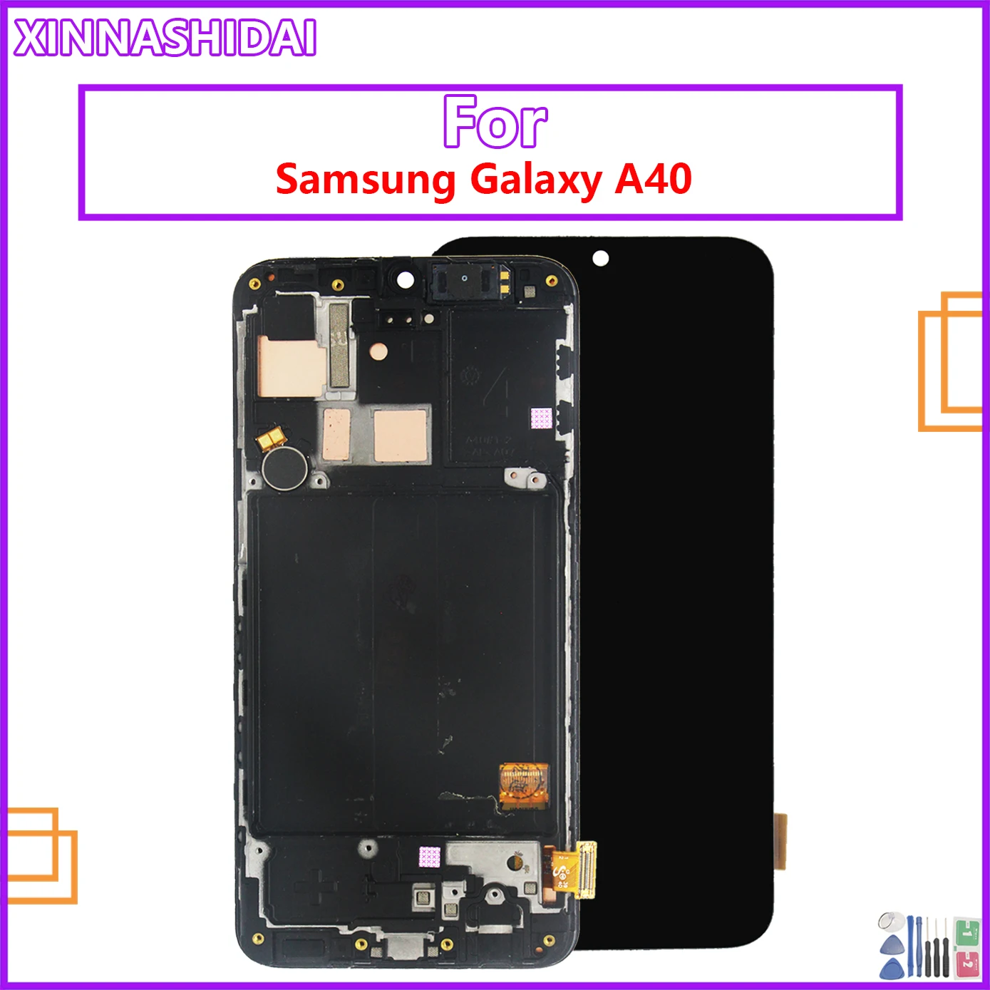 Дисплей оригинальный для Samsung A405F A405FN A405FM A405S Galaxy A40 сенсорный экран замена.