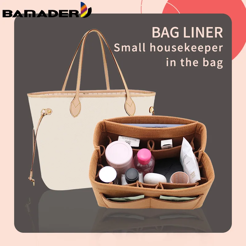 

BAMADER Makeup Storage Bag Large Capacity Cosmetic Bag Felt Cloth Woman Bag Liner Travel Insert Organizer Toiletry Makeup Bags