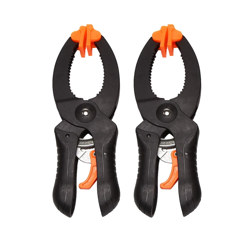 

HLZS-2 Pcs 8Inch Heavy Duty Nylon Ratchet Spring Clamps Woodworking Clamp Used For Home Decoration Handmade Project