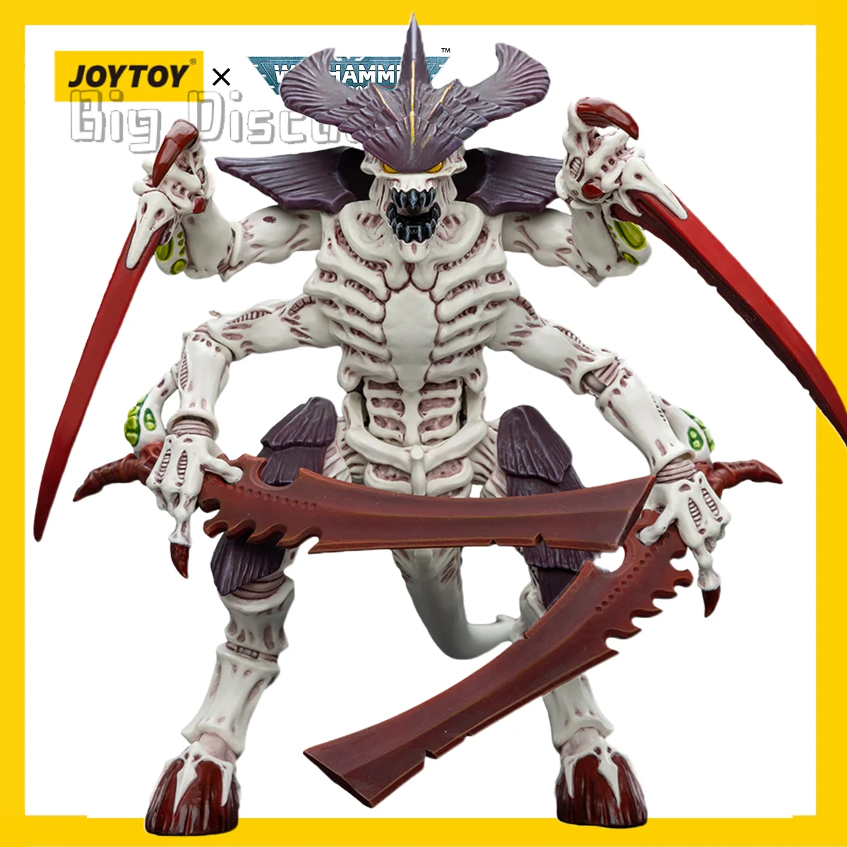 [В НАЛИЧИИ] JOYTOY 1/18 Warhammer 40K Фигурка Tyranids Hive Fleet Левиафан Tyranid Warrior with Boneswords Модель