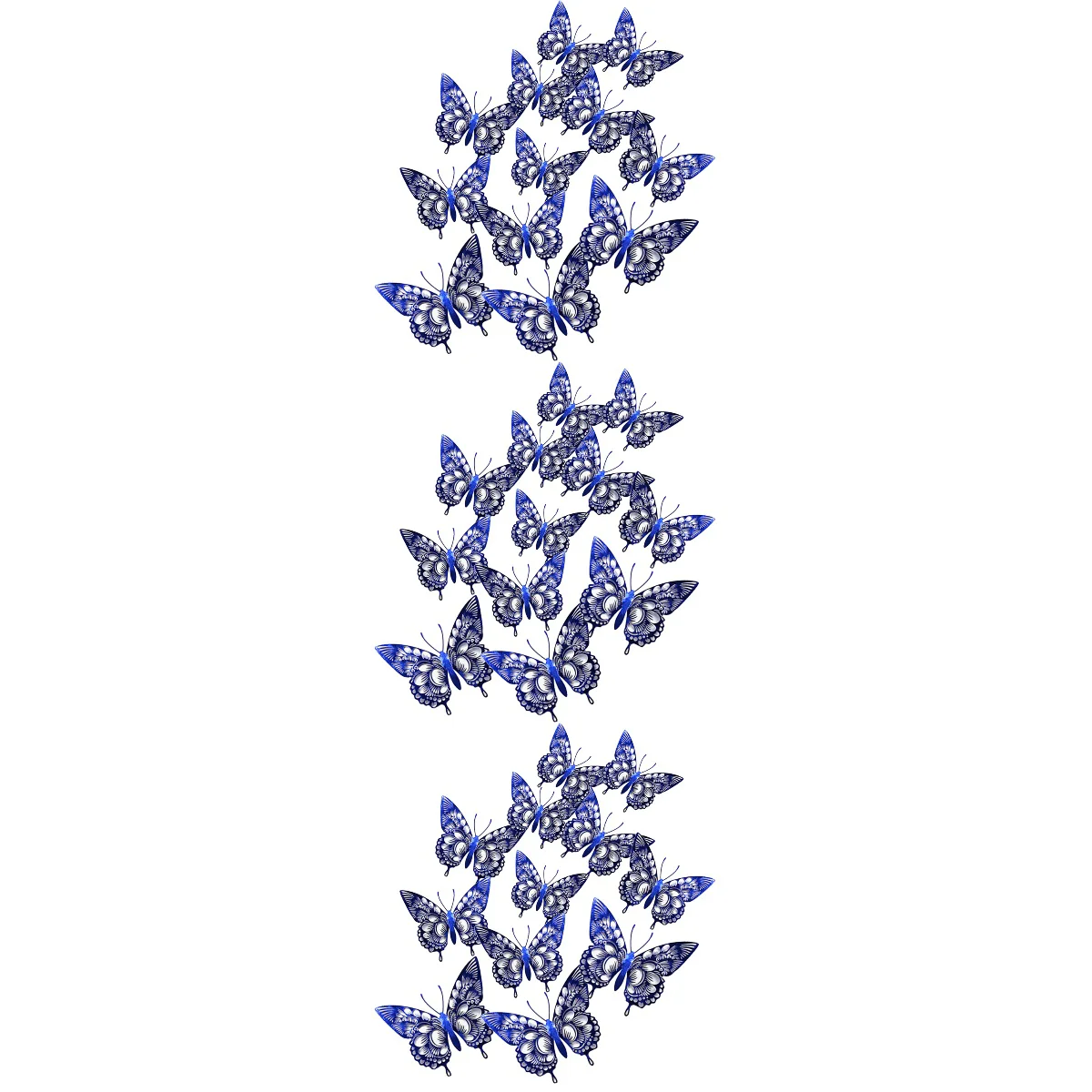 

72 Stickers Indoor Wall Ornaments Decorative Butterflies Decals