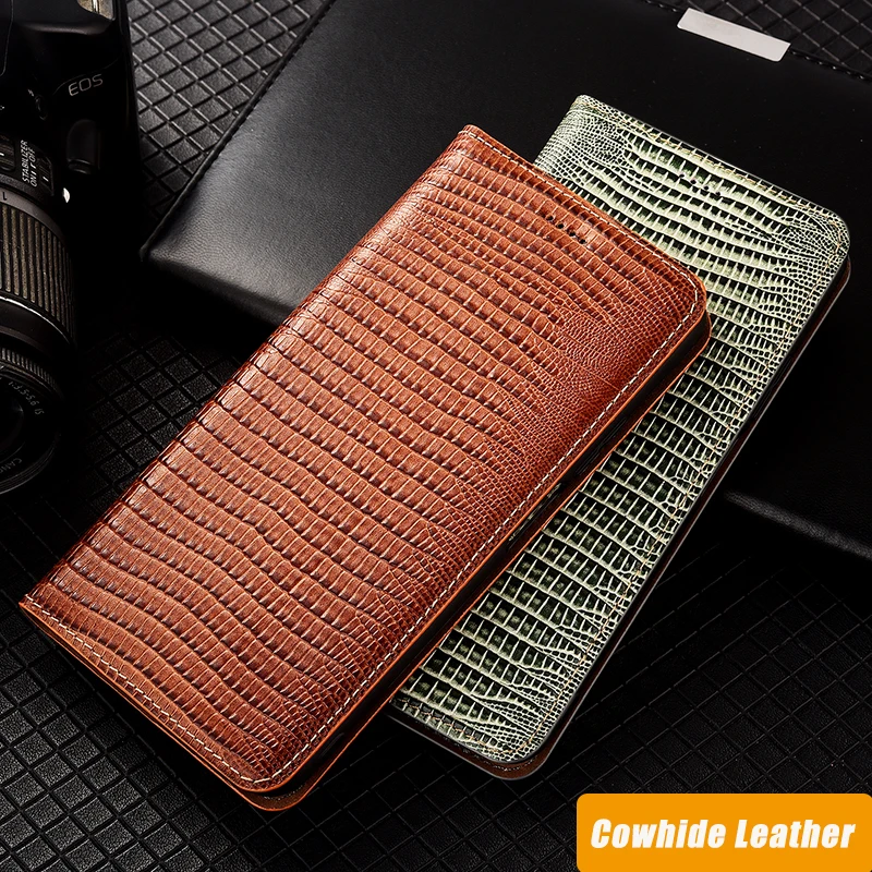 

Retro Case for OPPO Realme Narzo N55 N53 N50 50i Prime 50A 50 Pro 30 Lizard Pattern Leather Magnetic Protective Flip Phone Cover