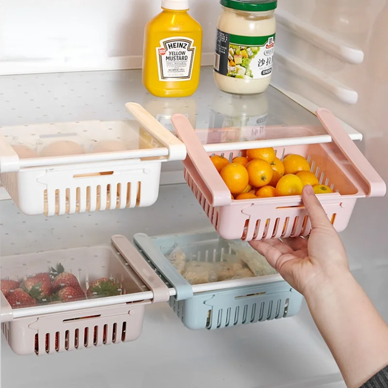 

Fridge Organizer Storage Box Refrigerator Drawer Plastic Storage Container Shelf Fruit Egg Food Storage Box Kitchen Accessories#