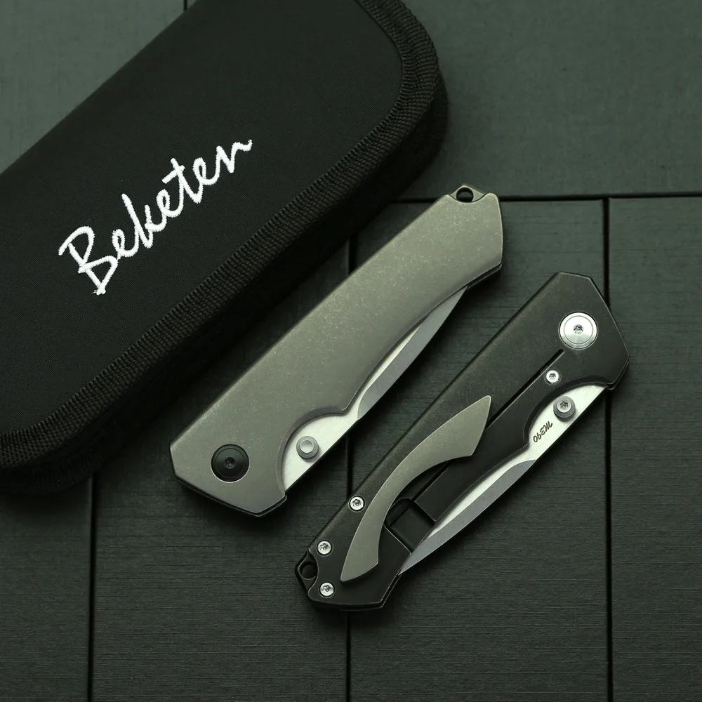 Складной нож BEKETEN Sailfish лезвие M390 титановая ручка для кемпинга охоты выживания