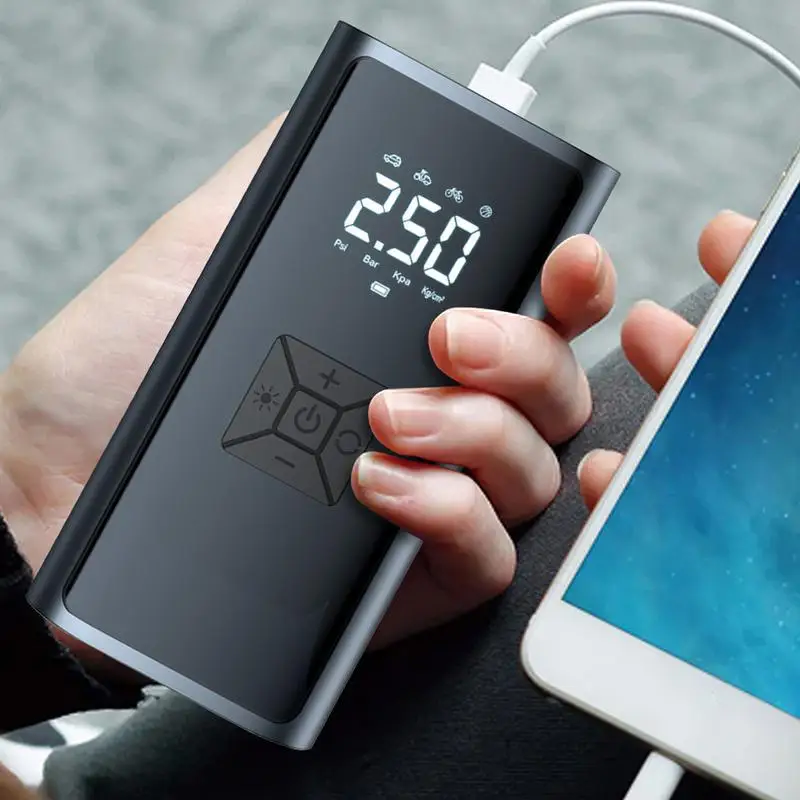 Автомобильный воздушный компрессор беспроводной насос для шин с подсветкой