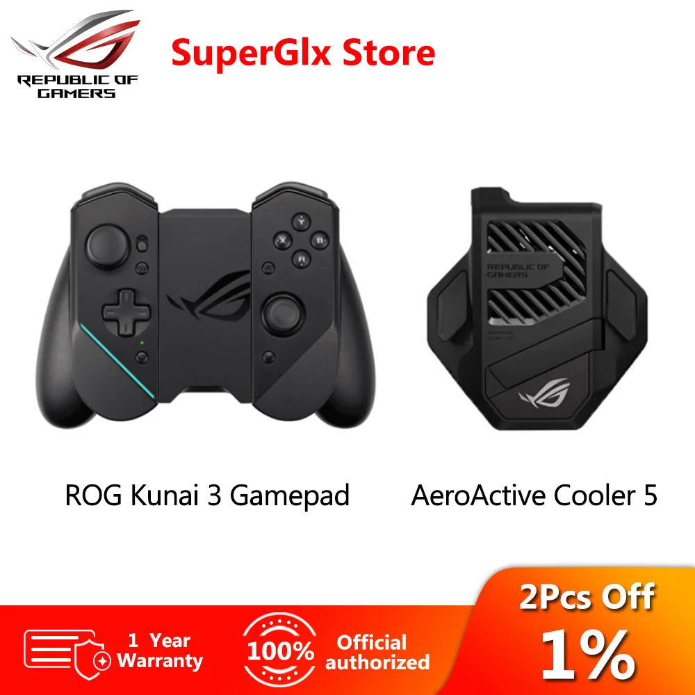 ASUS ROG Kunai 3 Gamepad Game Controller AeroActive Cooler 5 Lighting Case Support 200+ Games On Google Play Store For 5s | Мобильные